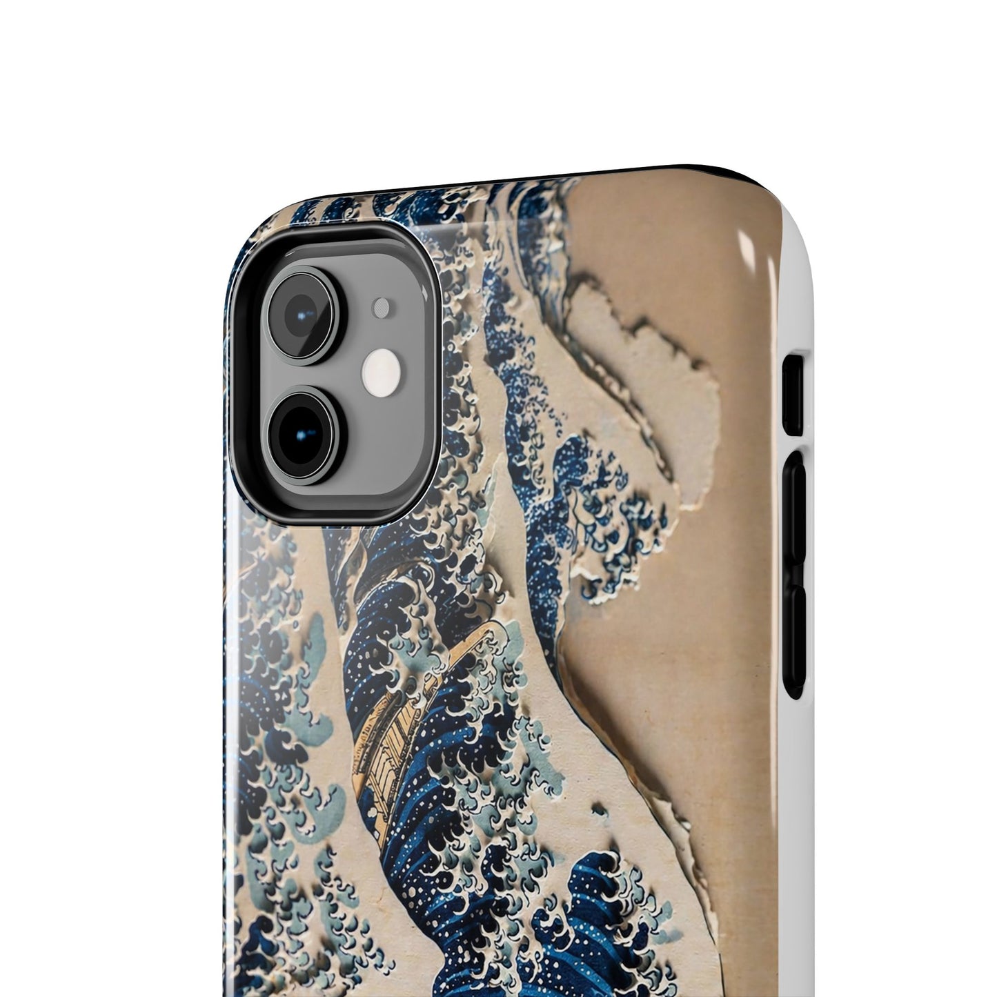 Great Wave 3D Shadow Relief Tough Phone Case – Hokusai Japanese Art