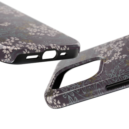 Meiji Era Sakura River Phone Case | 1901 Zuan Hyakushu | Wisteria Purple Japanese Art