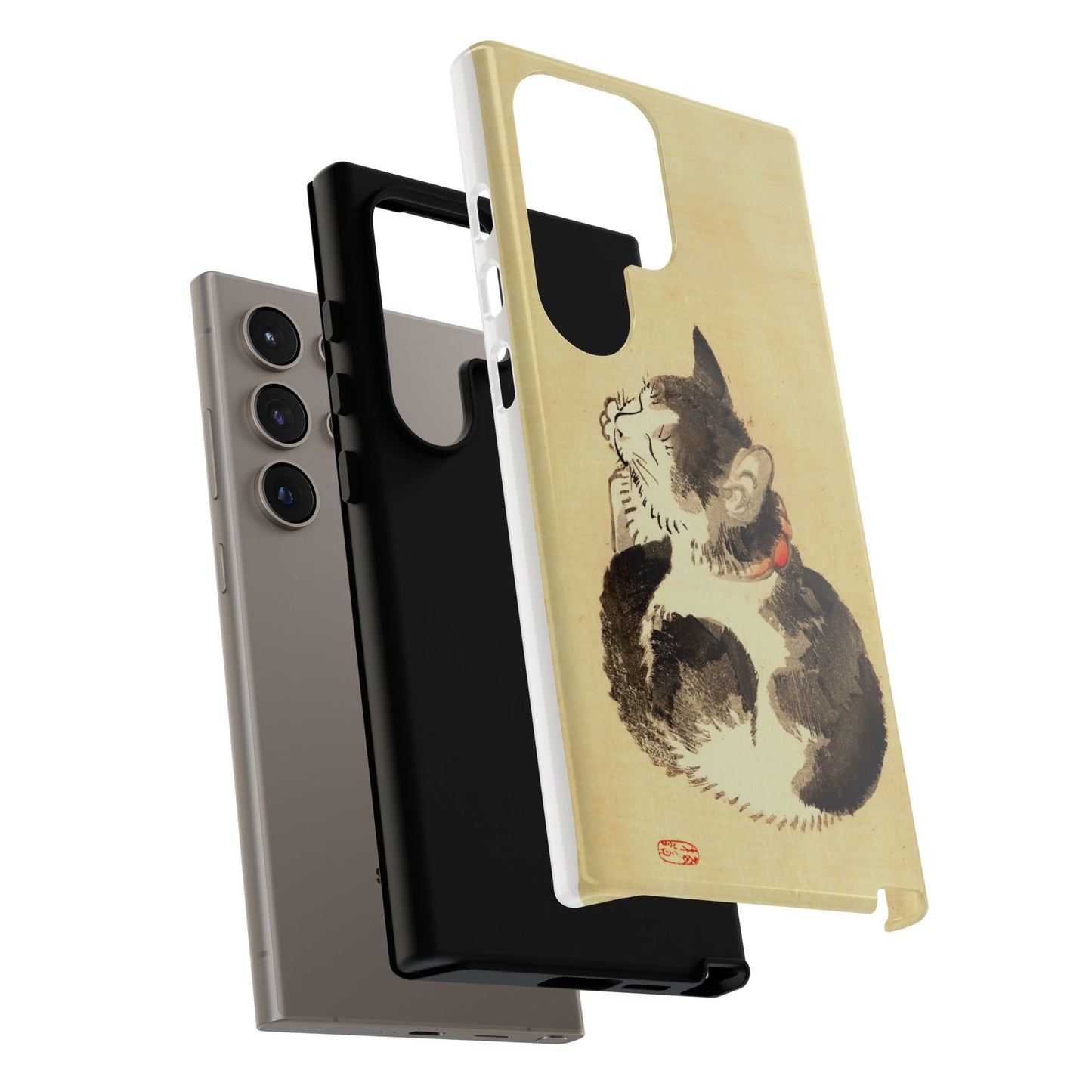 Sleeping Cat iPhone Case | Meiji Era Japanese Ink Painting | Ukiyo-e Art Phone Case | Vintage Japan Cat Gift