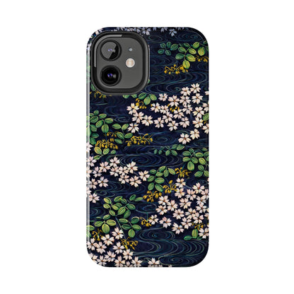 Sakura River Night Phone Case – Japanese Chiyogami Inspired Design