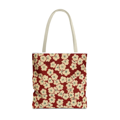 Japanese Sakura Tote Bag - Taisho Era Chiyogami Washi Pattern Vintage Design