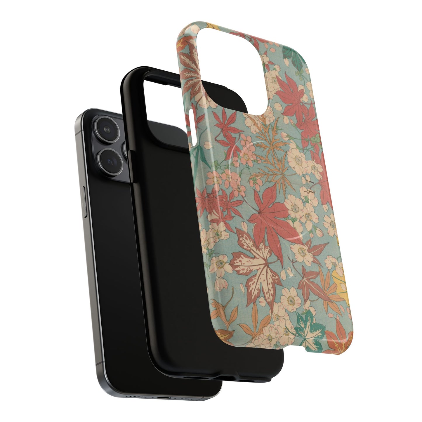 Meiji Era Maple & Autumn Bloom Phone Case | "Chiyogami Mihon" Japanese Archive Art