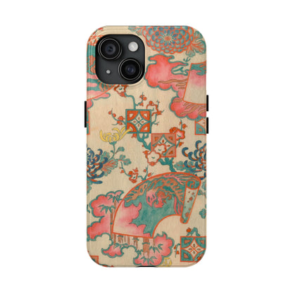 Meiji Era Fan & Chrysanthemum Phone Case | 1901 Zuan Hyakushu | Japanese Art