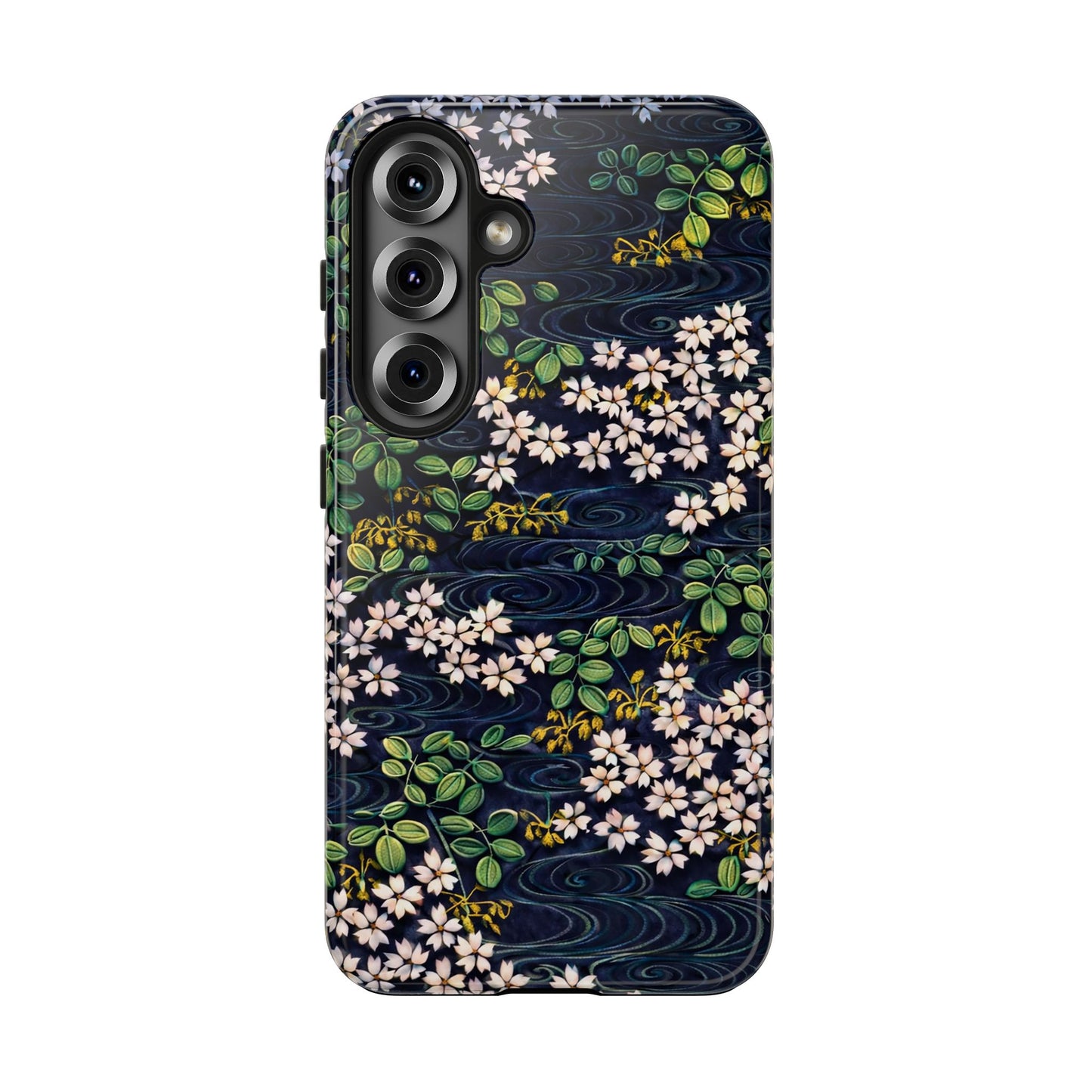 Sakura River Night Phone Case – Japanese Chiyogami Inspired Design