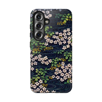 Sakura River Night Phone Case – Japanese Chiyogami Inspired Design