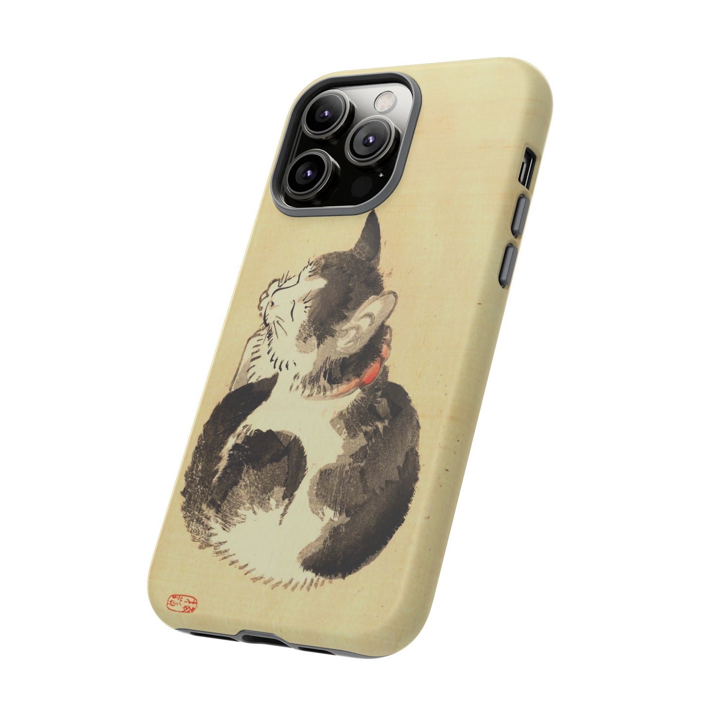 Sleeping Cat iPhone Case | Meiji Era Japanese Ink Painting | Ukiyo-e Art Phone Case | Vintage Japan Cat Gift
