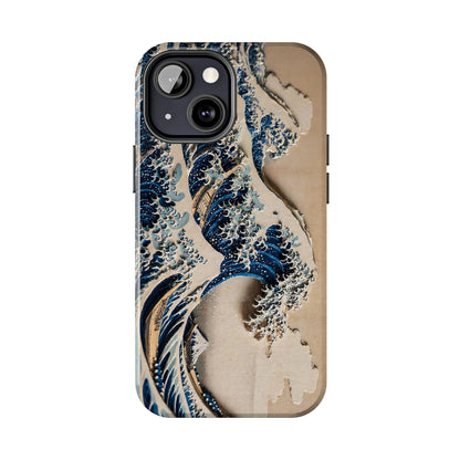 Great Wave 3D Shadow Relief Tough Phone Case – Hokusai Japanese Art