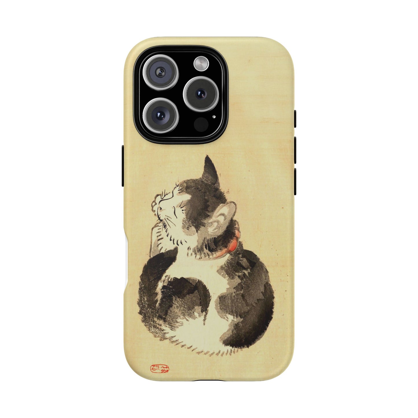 Sleeping Cat iPhone Case | Meiji Era Japanese Ink Painting | Ukiyo-e Art Phone Case | Vintage Japan Cat Gift