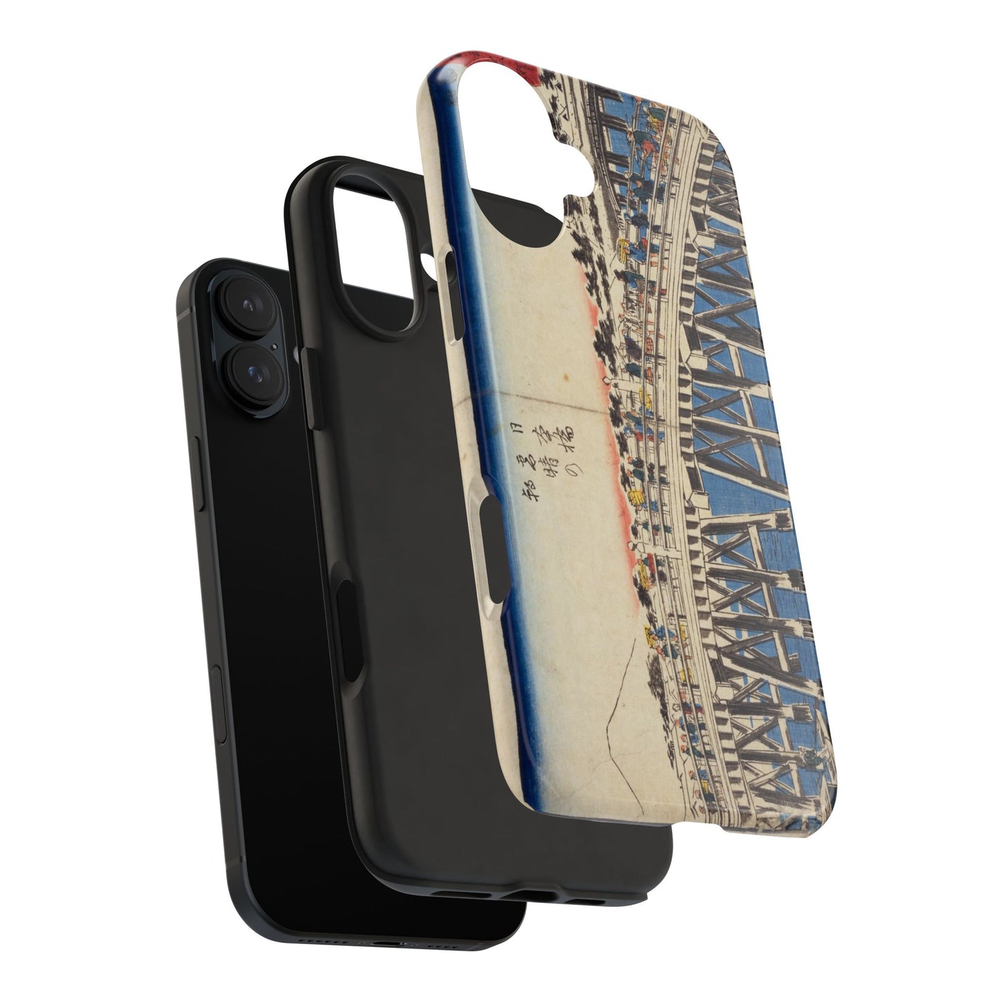 浮世絵ブリッジ・ミニマルスマホケース Ukiyo-e Bridge Minimalist Phone Case