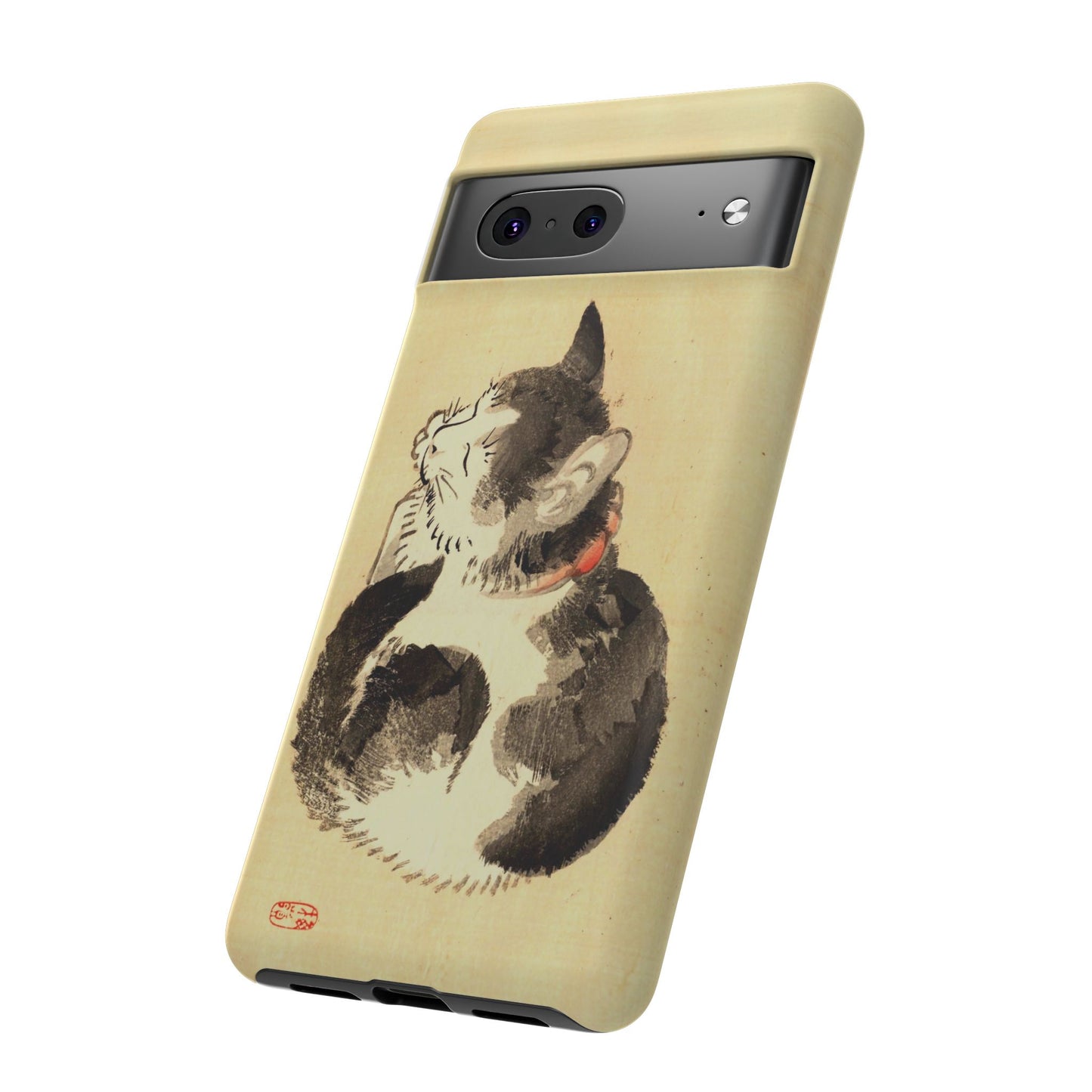 Sleeping Cat iPhone Case | Meiji Era Japanese Ink Painting | Ukiyo-e Art Phone Case | Vintage Japan Cat Gift