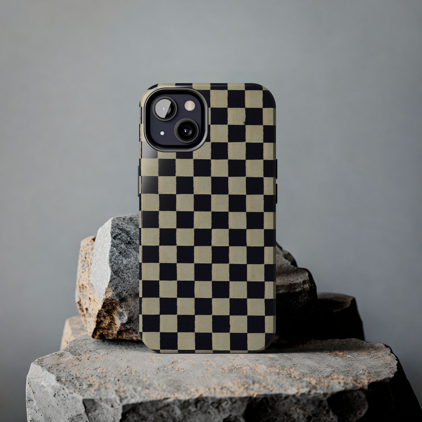Ichimatsu Check Phone Case | Japanese Chiyogami Art | Taisho Modern Design 1926