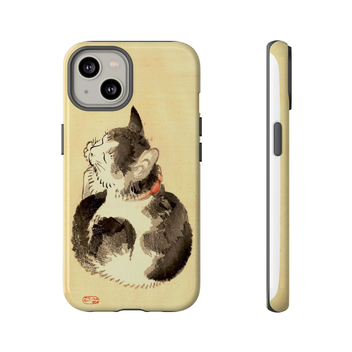 Sleeping Cat iPhone Case | Meiji Era Japanese Ink Painting | Ukiyo-e Art Phone Case | Vintage Japan Cat Gift