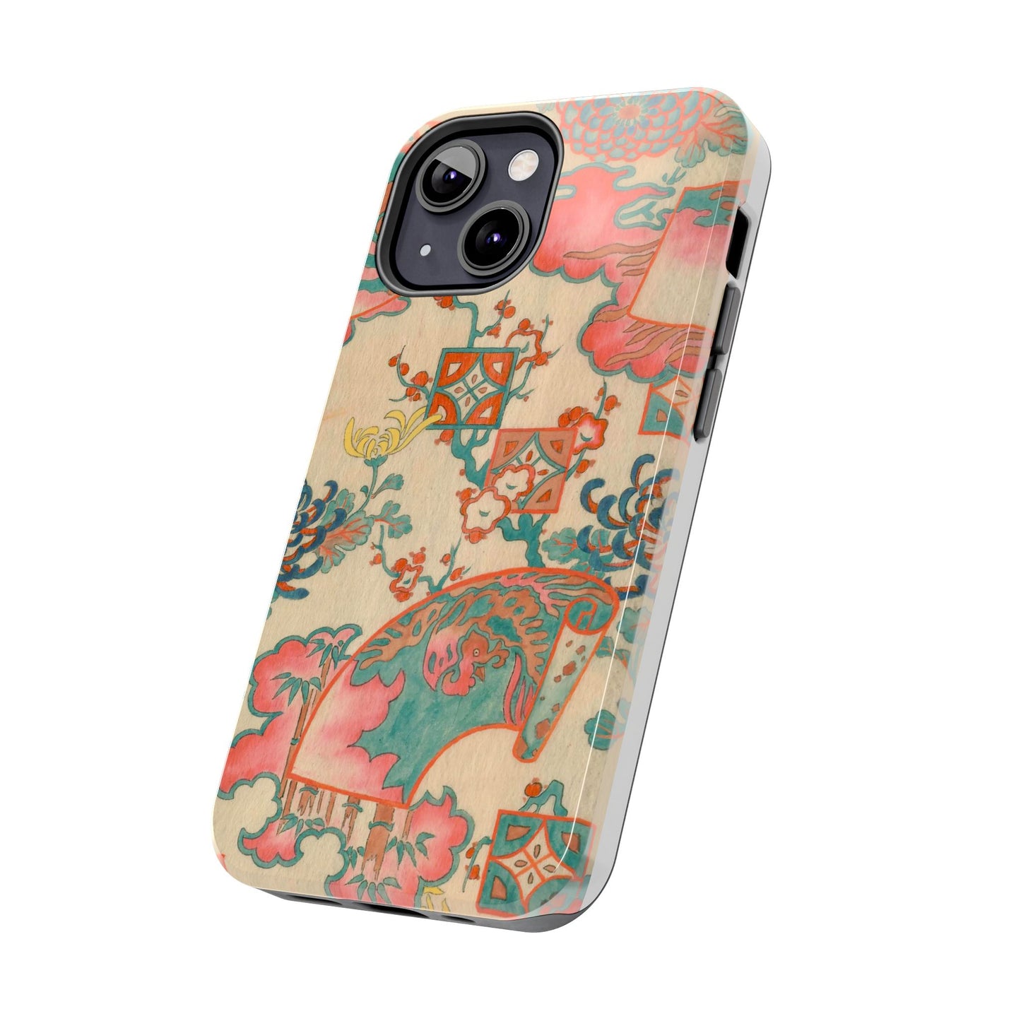 Meiji Era Fan & Chrysanthemum Phone Case | 1901 Zuan Hyakushu | Japanese Art