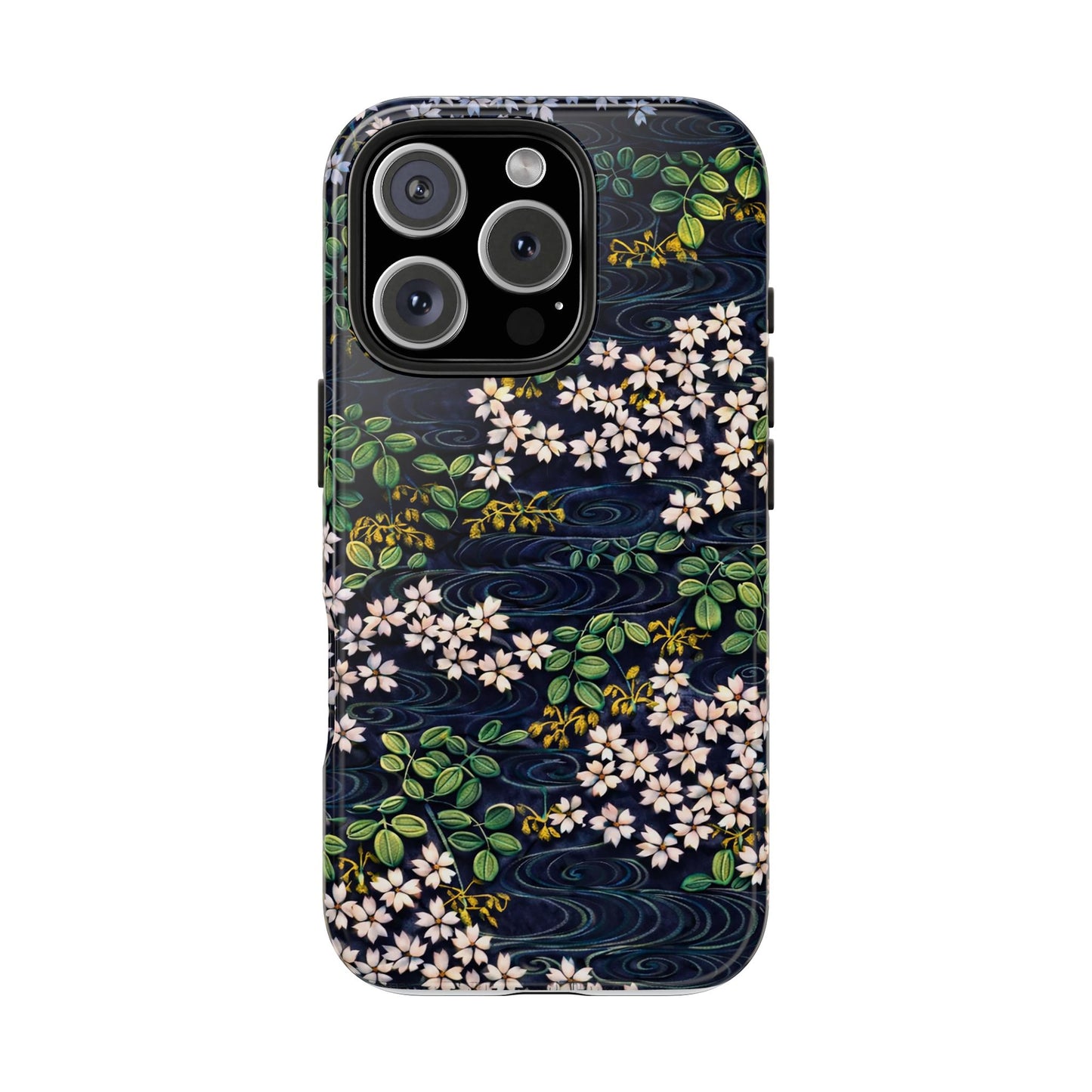 Sakura River Night Phone Case – Japanese Chiyogami Inspired Design