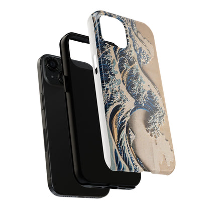 Great Wave 3D Shadow Relief Tough Phone Case – Hokusai Japanese Art