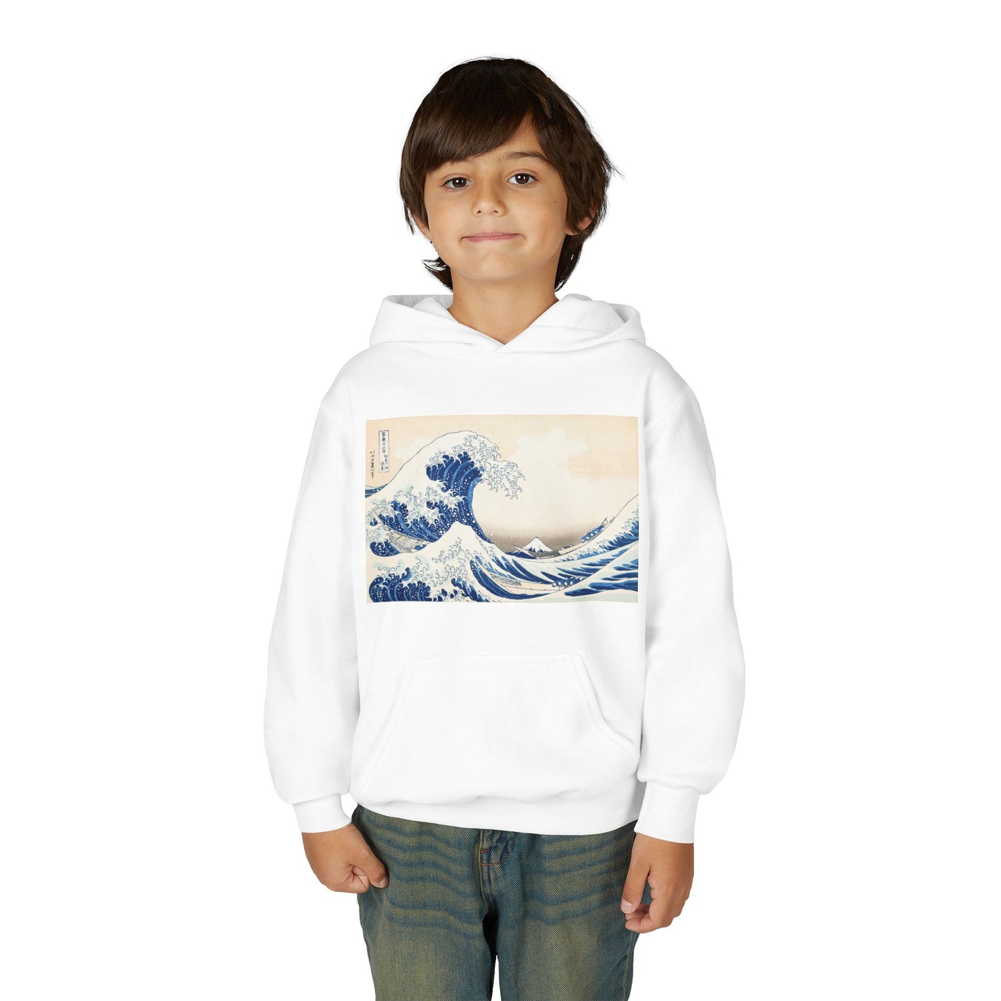 Great Wave off Kanagawa Kids Hoodie - Hokusai Japanese Art Youth Sweatshirt