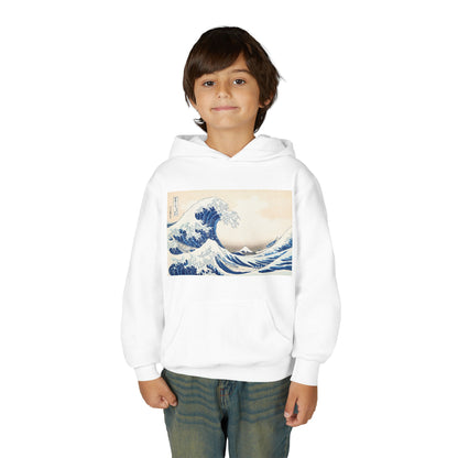Great Wave off Kanagawa Kids Hoodie - Hokusai Japanese Art Youth Sweatshirt