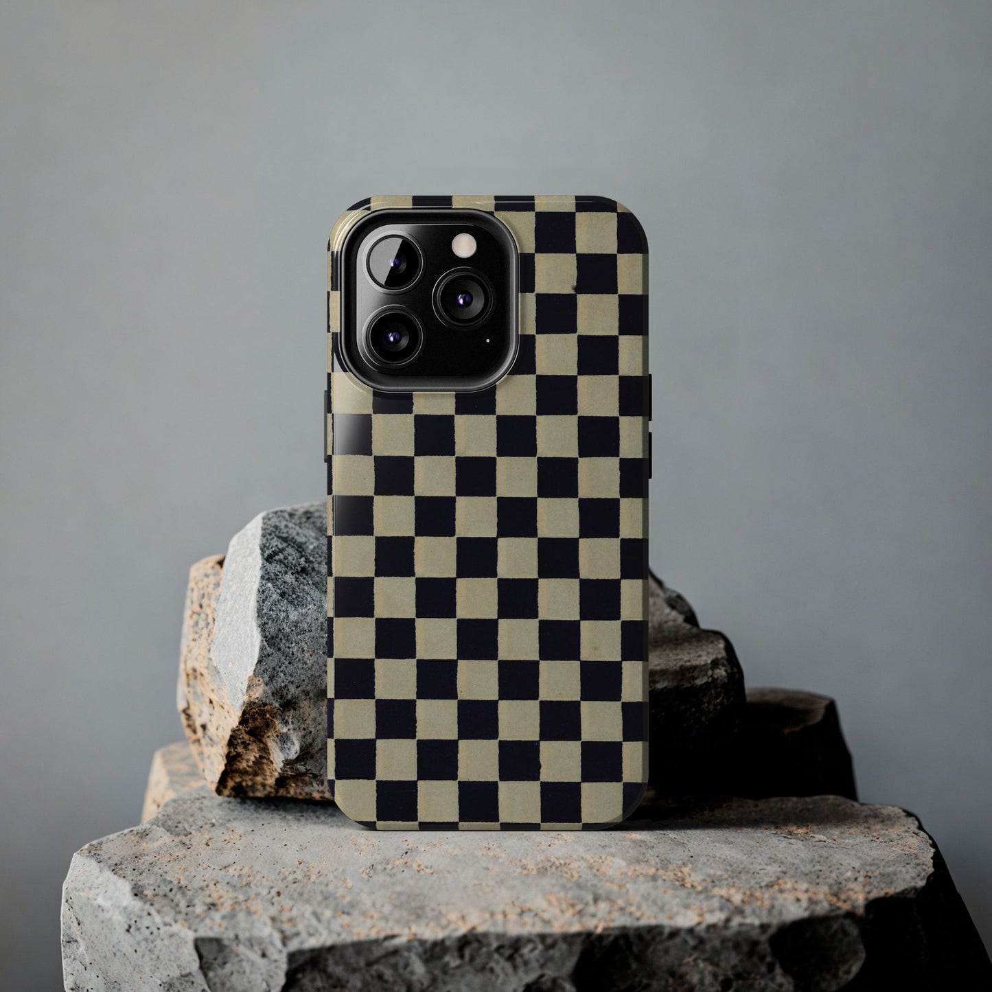 Ichimatsu Check Phone Case | Japanese Chiyogami Art | Taisho Modern Design 1926