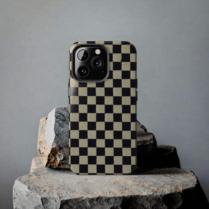 Ichimatsu Check Phone Case | Japanese Chiyogami Art | Taisho Modern Design 1926