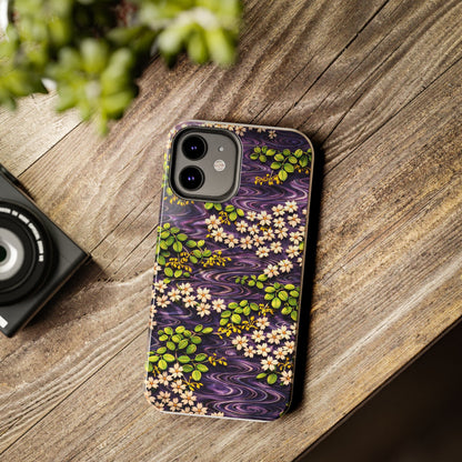 Sakura River Phone Case – Japanese Chiyogami Inspired Design