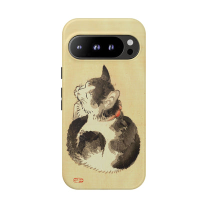 Sleeping Cat iPhone Case | Meiji Era Japanese Ink Painting | Ukiyo-e Art Phone Case | Vintage Japan Cat Gift