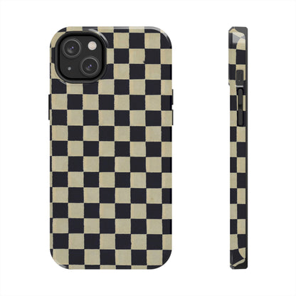 Ichimatsu Check Phone Case | Japanese Chiyogami Art | Taisho Modern Design 1926