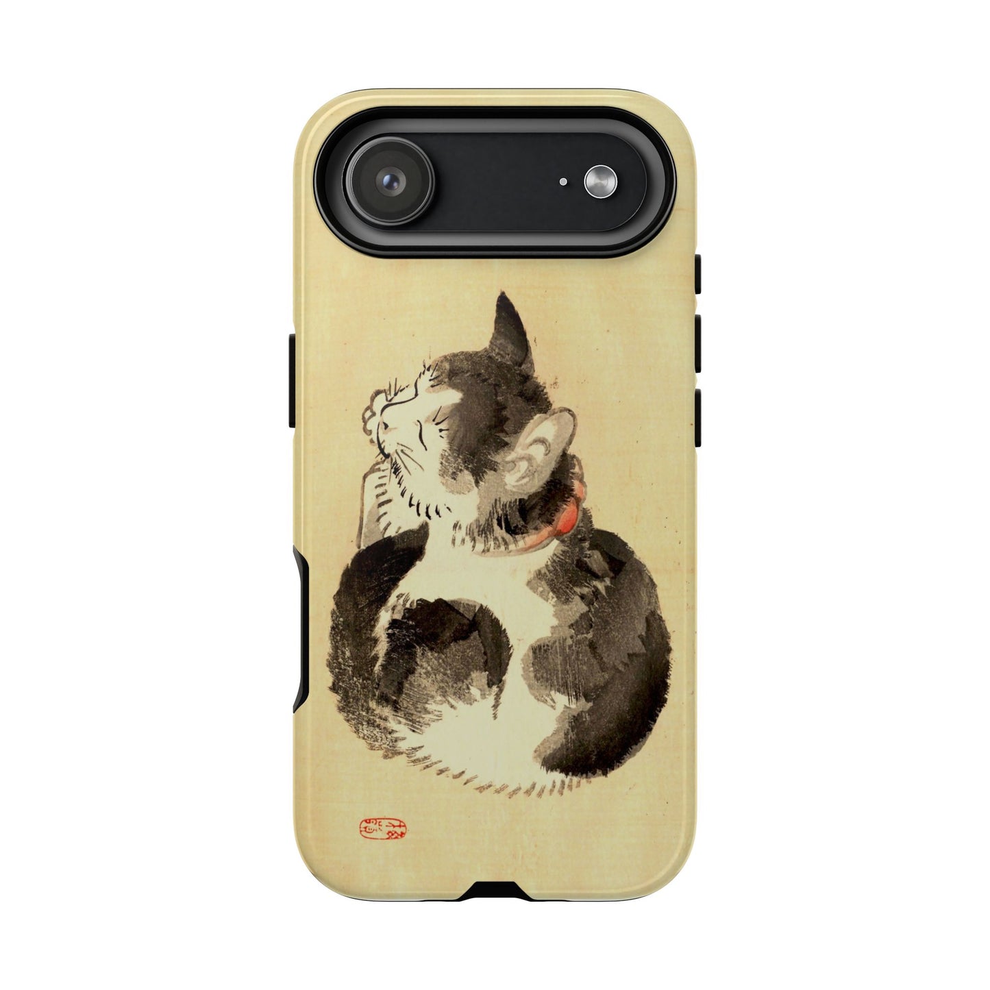 Sleeping Cat iPhone Case | Meiji Era Japanese Ink Painting | Ukiyo-e Art Phone Case | Vintage Japan Cat Gift