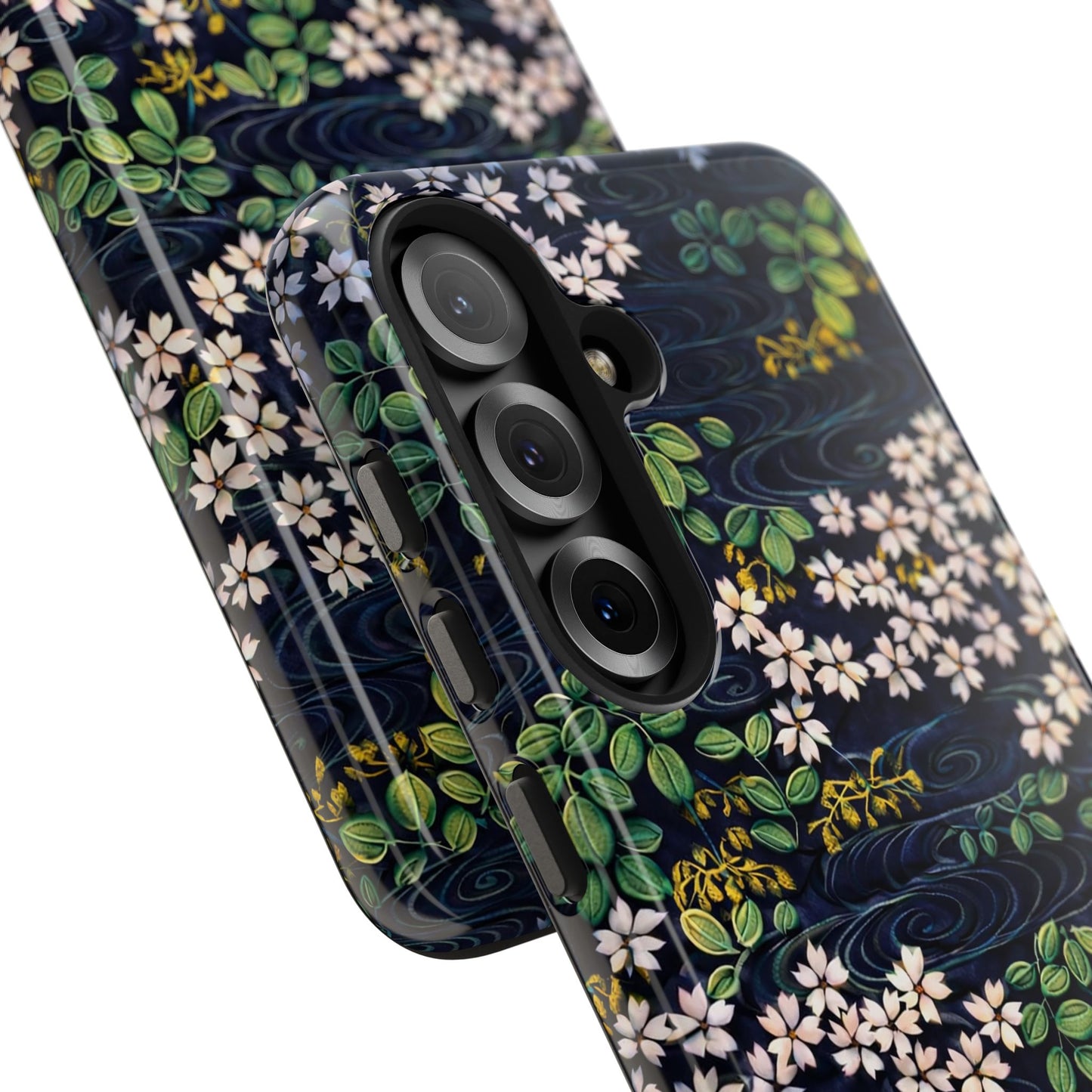 Sakura River Night Phone Case – Japanese Chiyogami Inspired Design
