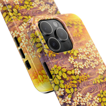 Sakura River Morning Light Phone Case – Japanese Chiyogami Inspired