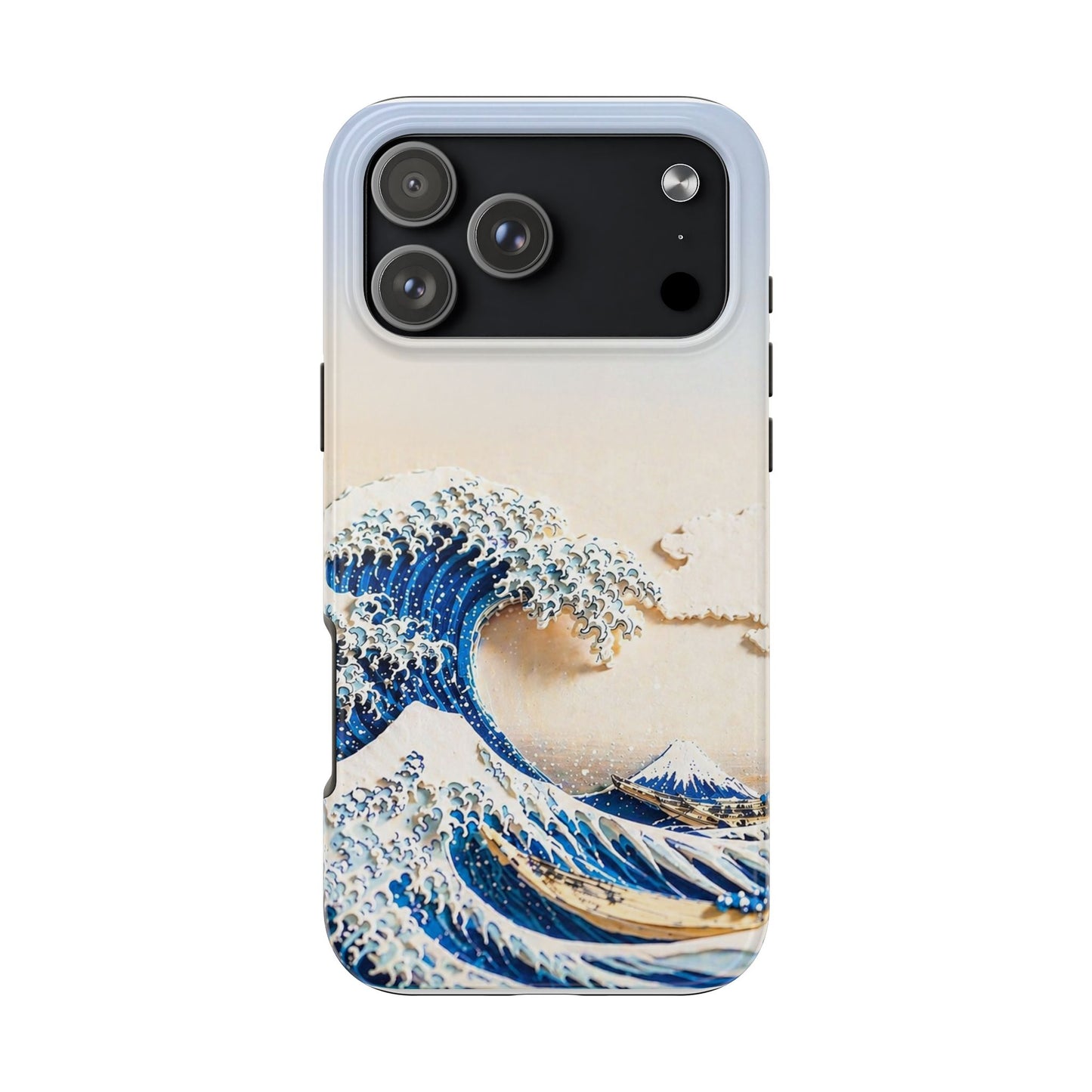 Japanese Great Wave Morning Glow Phone Case | Hokusai 3D Art | Edo Era Masterpiece