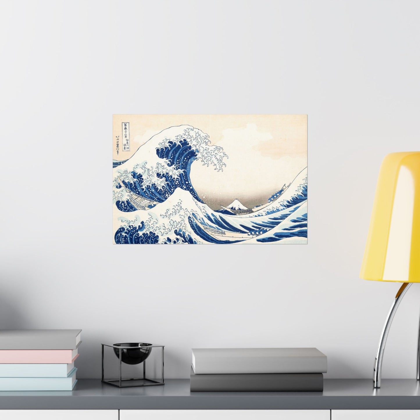 Hokusai Wave Matte Poster — The Great Wave Off Kanagawa Horizontal Print
