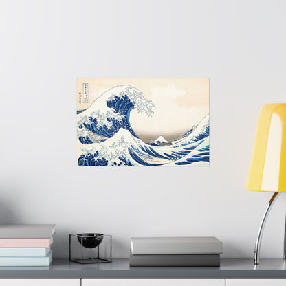 Hokusai Wave Matte Poster — The Great Wave Off Kanagawa Horizontal Print