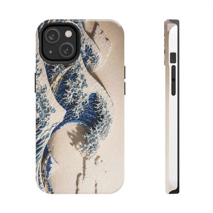 Great Wave 3D Embossed Tough Phone Case – Hokusai Japanese Art