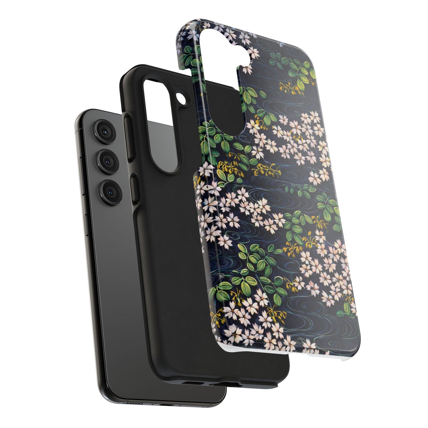 Sakura River Night Phone Case – Japanese Chiyogami Inspired Design