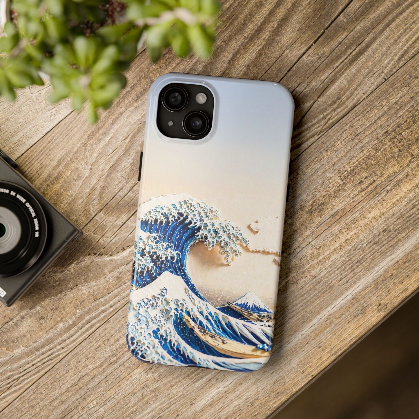 Japanese Great Wave Morning Glow Phone Case | Hokusai 3D Art | Edo Era Masterpiece
