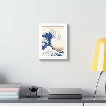 The Great Wave off Kanagawa – Katsushika Hokusai |  Japanese Ukiyo-e Fine Art Framed Poster |  Vintage Wall Art Print