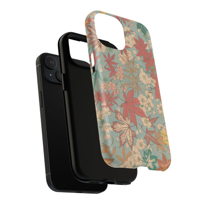 Meiji Era Maple & Autumn Bloom Phone Case | "Chiyogami Mihon" Japanese Archive Art