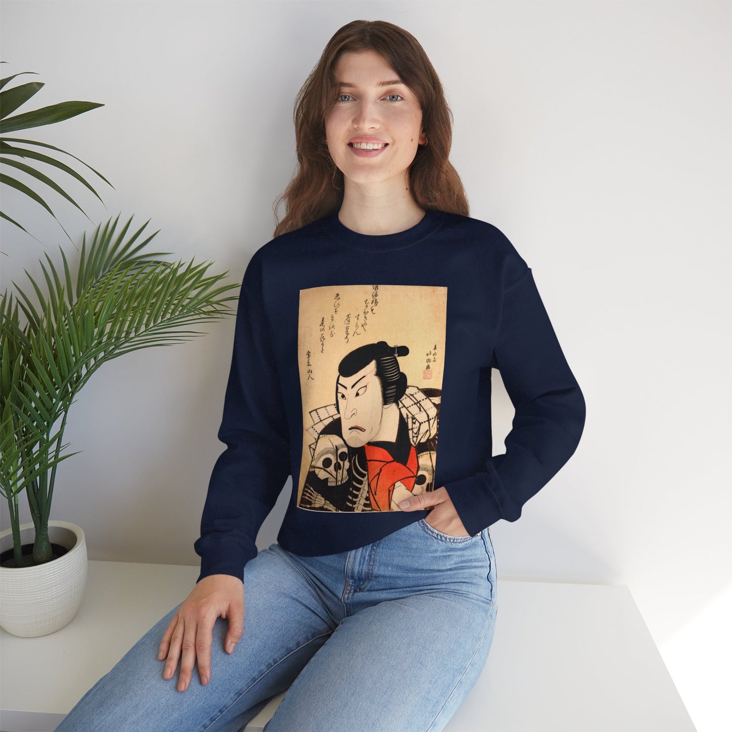 Kabuki Actor Ichikawa Sweatshirt - Vintage Japanese Ukiyo-e Unisex Crewneck