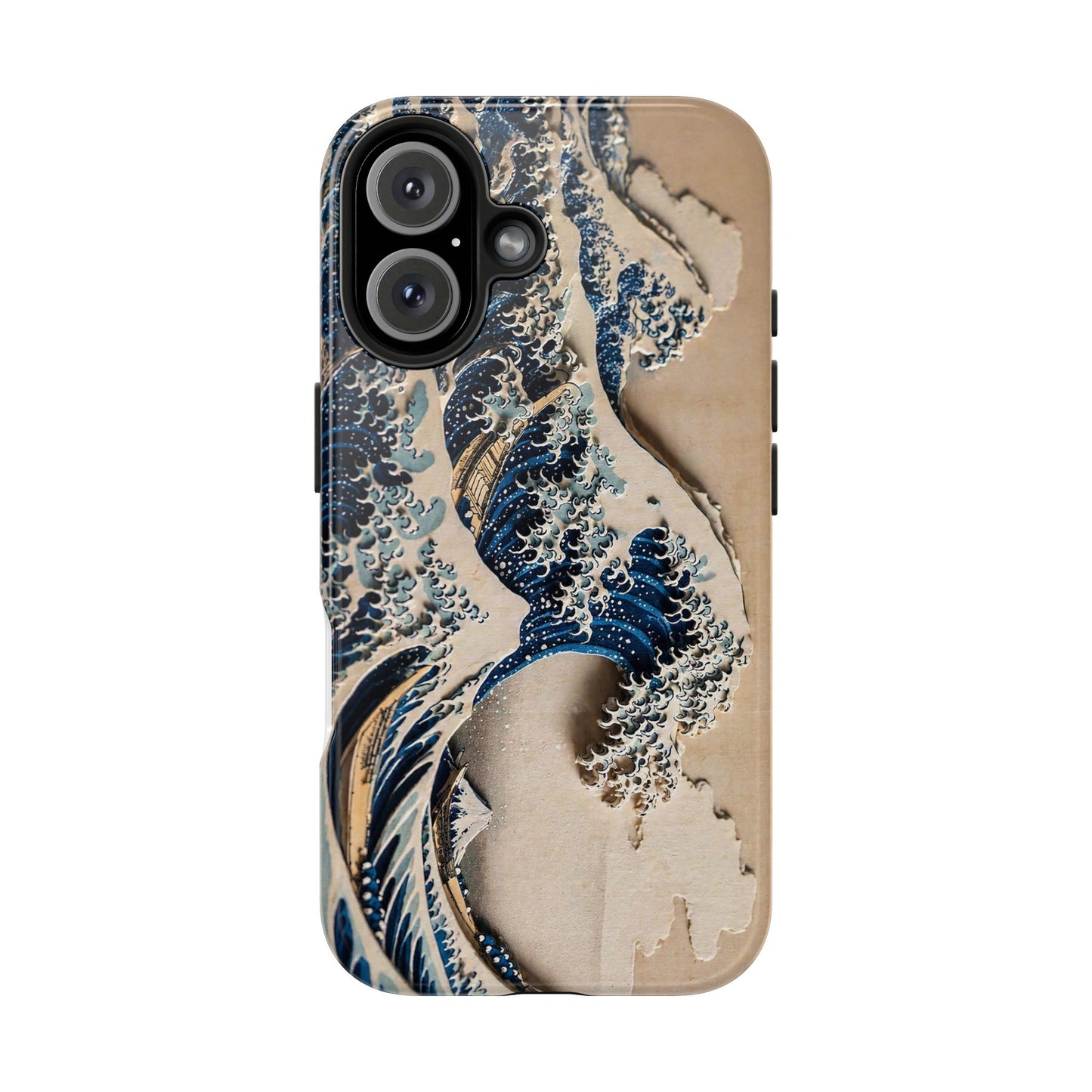 Great Wave 3D Shadow Relief Tough Phone Case – Hokusai Japanese Art