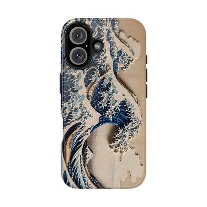 Great Wave 3D Shadow Relief Tough Phone Case – Hokusai Japanese Art