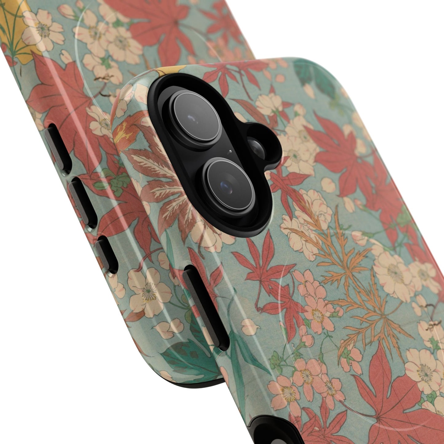 Meiji Era Maple & Autumn Bloom Phone Case | "Chiyogami Mihon" Japanese Archive Art