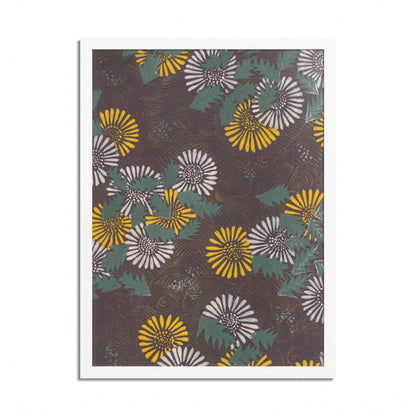 Vintage Japanese Chrysanthemum Framed Poster - 1901 Meiji Era Wall Art