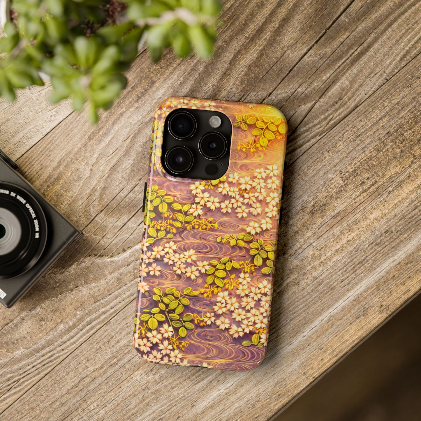 Sakura River Morning Light Phone Case – Japanese Chiyogami Inspired