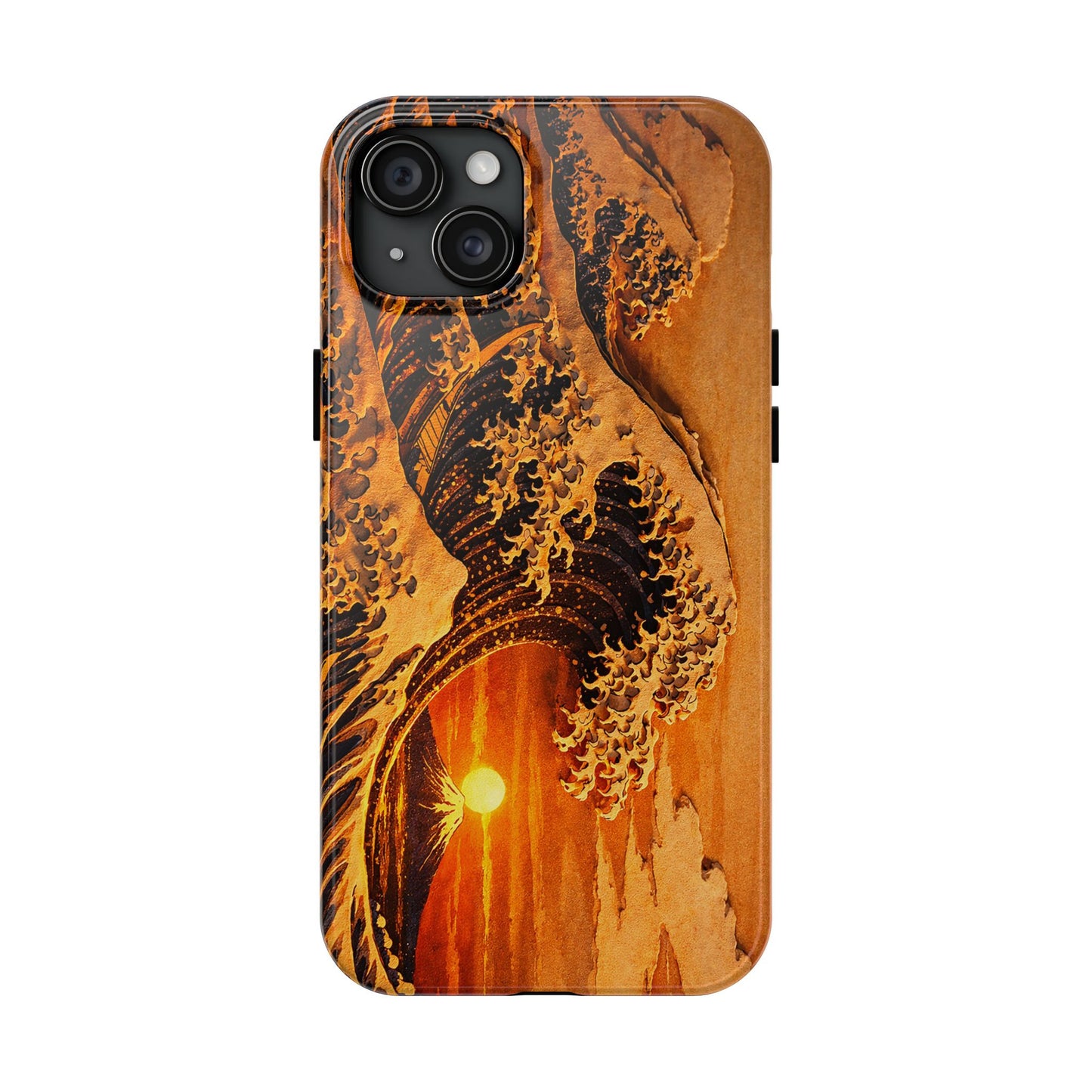 Golden Wave Tough Phone Case – Hokusai Sunset Japanese Art