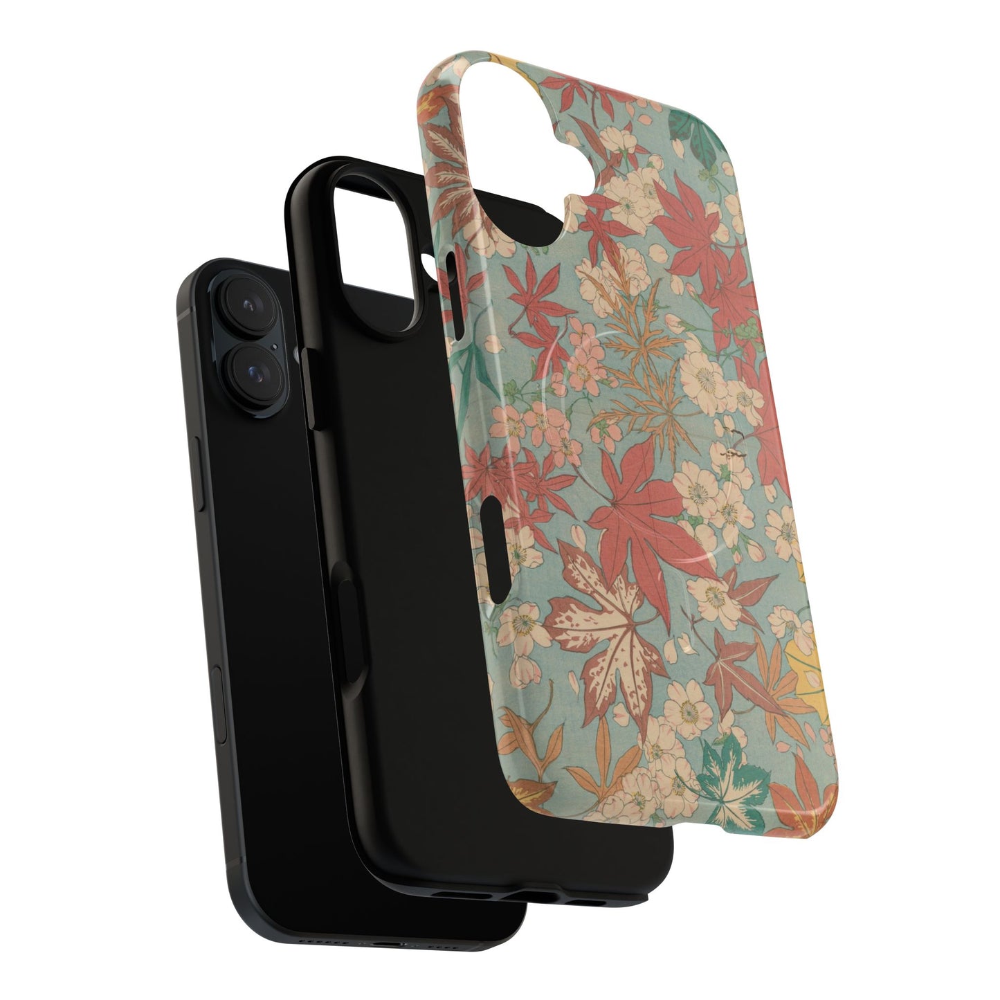Meiji Era Maple & Autumn Bloom Phone Case | "Chiyogami Mihon" Japanese Archive Art