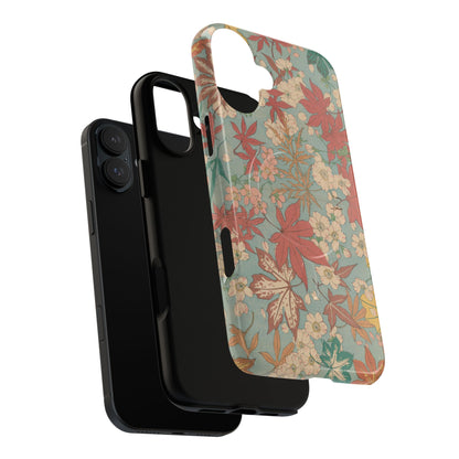 Meiji Era Maple & Autumn Bloom Phone Case | "Chiyogami Mihon" Japanese Archive Art