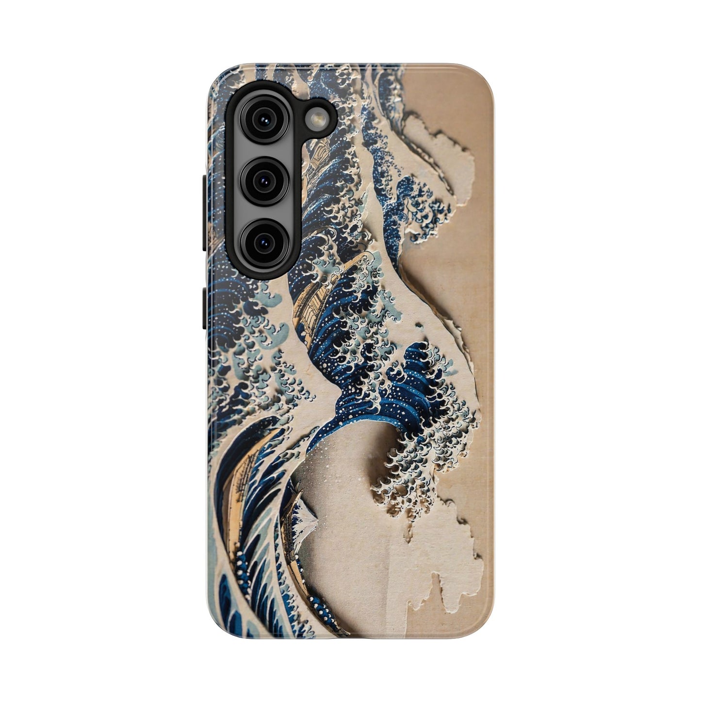 Great Wave 3D Shadow Relief Tough Phone Case – Hokusai Japanese Art