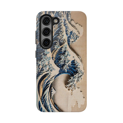Great Wave 3D Shadow Relief Tough Phone Case – Hokusai Japanese Art
