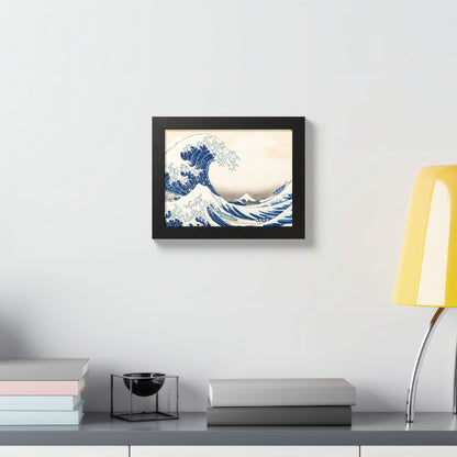 The Great Wave off Kanagawa – Katsushika Hokusai |  Japanese Ukiyo-e Fine Art Framed Poster |  Vintage Wall Art Print