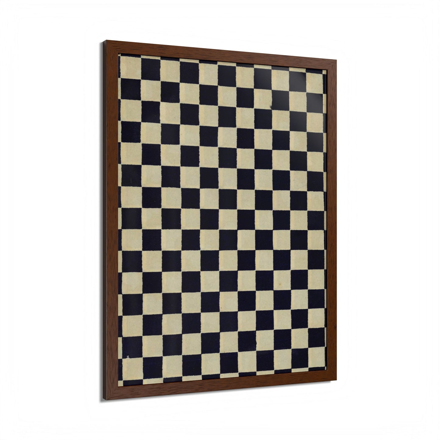 Taisho Era Ichimatsu Checkerboard Framed Poster - 1926 Japanese Chiyogami Wall Art